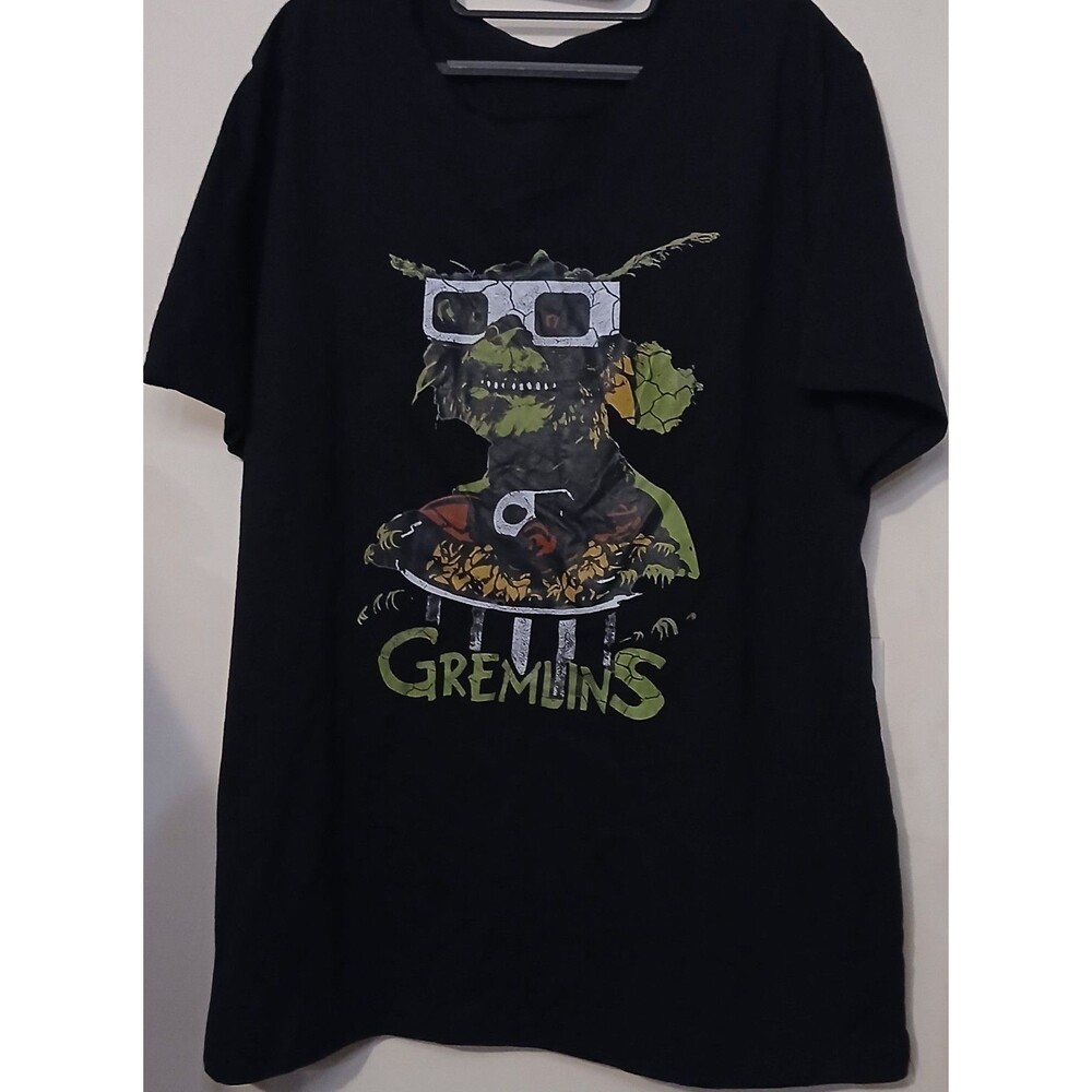 Gremlins Gizmo 3D Glasses Graphic T Shirt Mens XL Black Horror Movie Tee